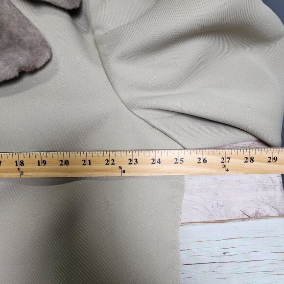 Vintage London Fog Mens Beige Overcoat With Faux Fur, Men's 44L - Picture 10 of 12